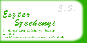 eszter szechenyi business card
